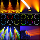 Yiflamefly 2Pcs 450W Moving Head Light RGBW DMX Stage Light DMX Controlled Sound Activated Play DJ Light For Wedding Party Music