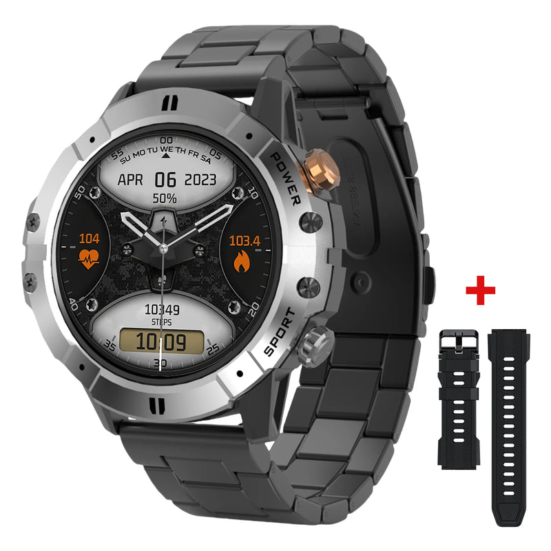 Outdoor Sports Smart Watch Men Bluetooth Call AI Voice Assistant Heart Rate Monitor Fitness Tracker 1ATM Waterproof Smartwatch