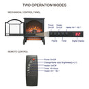 18 Inch 3D  Flame Electric Infrared Quartz Fireplace Stove with Remote Control Electric Fireplace Wall Mounted Recessed Control
