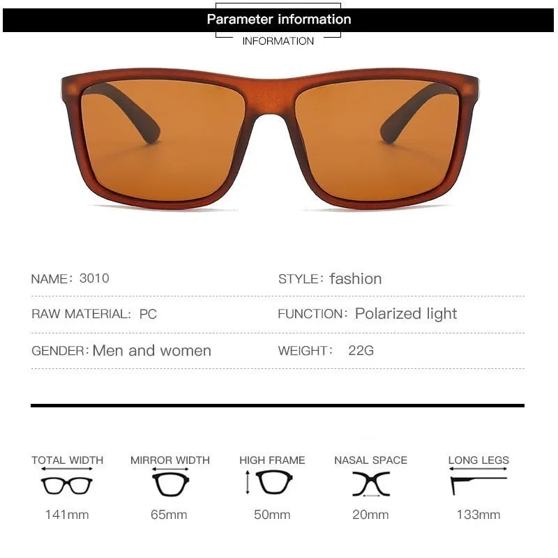 Polarizatin Sunglasses Unisex Square Vintage Sun Glasses Brand Sunglases Polarized Sunglasses Oculos Feminino For Women Men