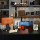 Sculpfun iCube Pro 5W Portable Laser Engraving Machine Ultra-fine 0.06mm laser spot 130x130m with Smoke filter temperature alarm