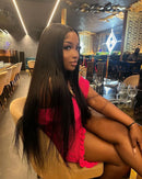 40 Inch Bone Straight Human Hair Wig 13x4 13x6 HD Transparent Lace Wigs Brazilian Full Lace Frontal Wig For Women 300% Density