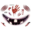Halloween Scary Tattoo Stickers Crawl Scary Eye-catching Evil Unique Ghost Face Accessories Horror Movie Style Makeup Fake Scar