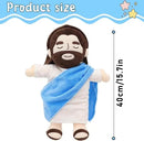 Breathing Jesus Plush Doll Soothing Placation Toys Soft Respirable Jesus Music Light Sleep Toys Baby Kid Christmas Easter Gifts
