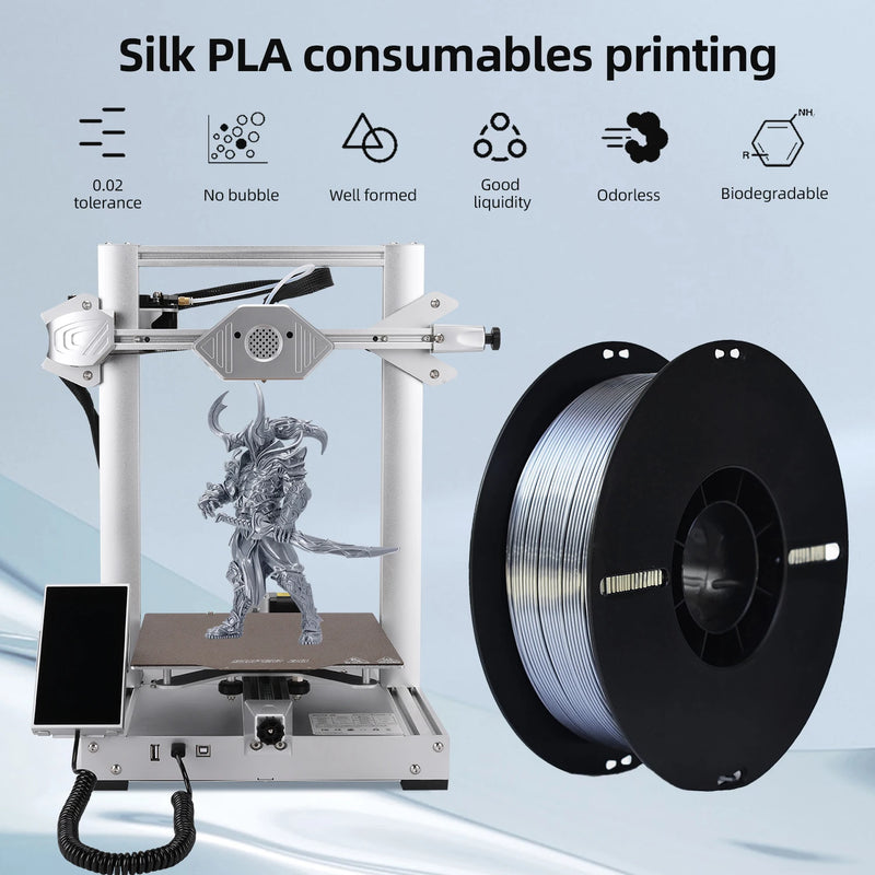 SILK PLA Filament 1.75mm 1kg Silk Texture Smooth 3D Material For 3d Printing FDM Printer Fast Shipping