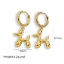 Beliebte Ballon-Hund-Anhänger Dangle-Ohrringe für Frauen Metall-Stil Süße Canimal Creolen Mode Schmuck Hochzeit Party Geschenke