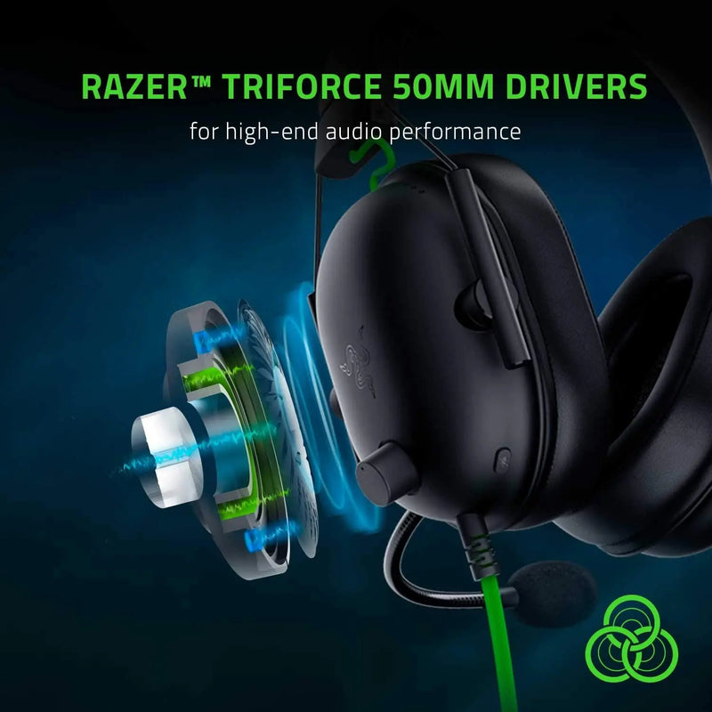 Razer BlackShark V2 X Wired Esports Headset Advanced Passive Noise Cancellation, 7.1 Surround Sound, Hyperclear Cardioid Mic