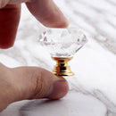 30mm Diamond Shape Design Crystal Glass Knobs Cupboard Pulls Drawer Knobs Kitchen Cabinet Handles Furniture Handle Hardware