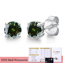 Real 0.1-3CT Test Passed Moissanite Diamond Stud Earrings for Women S925 Silver Platinum Plated Bride Wedding GRA Fine Jewelry