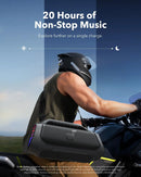 Soundcore Boom 2 Plus Outdoor Speaker, 140 W, 2 + 2 Channel, BassUp 2.0, 20h, Quick Charge, IPX7 Waterproof, RGB Lights, USB-C, Po