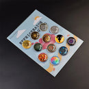 Yoga Fridge Magnet Mandala Refrigerator Sticker Buddha  Buddhism Hinduism 30MM Glass Dome Round Magnetic Decor 12PCS Gift Box