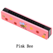Wooden Harmonica Children Day Gift Birthday Party Favors Cartoon Pattern Lovely Noise Making Gathering Parties Instruments TMZ