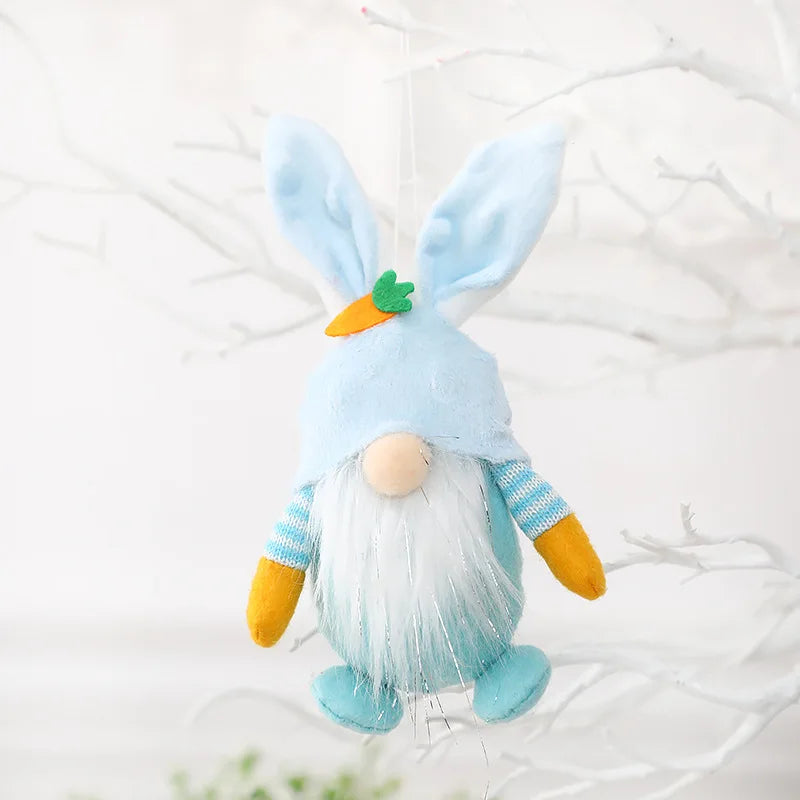 Easter Standing Bunny Gnome Faceless doll Easter Desktop Decoration Rabbit Plush Dwarf toy Home Ornament happy easter party gift