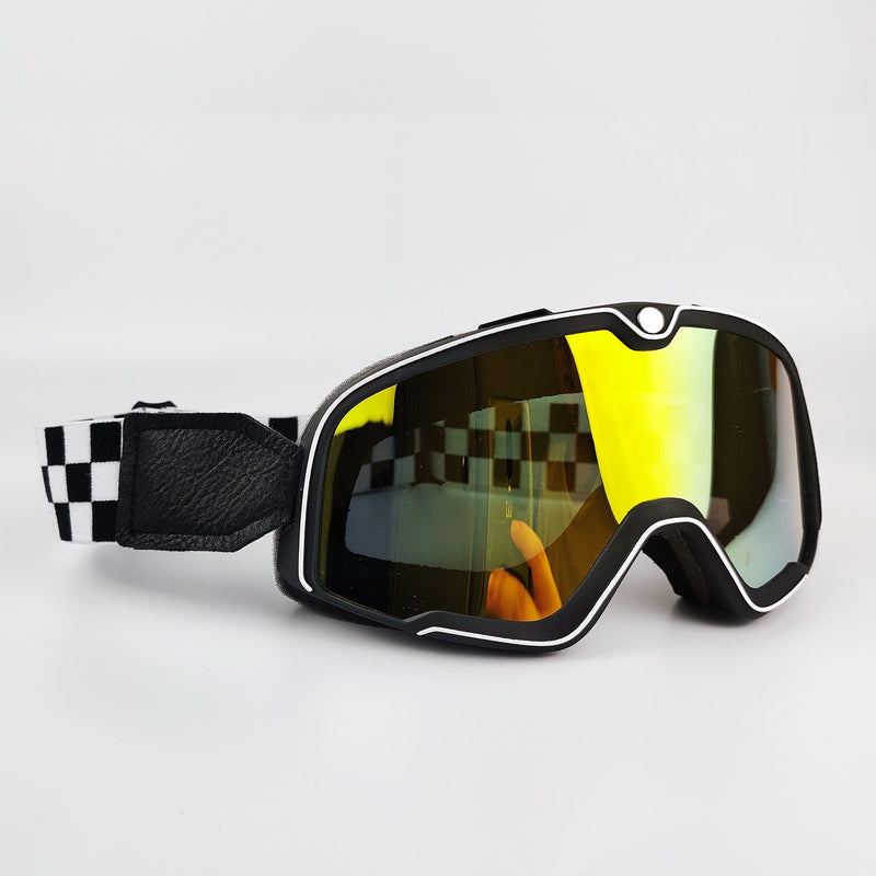 Retro Motorcycle Goggles Ski Glasses Motocross Sunglasses Wide Vision MTB ATV Goggles Cafe Racer Chopper Cycling Racing