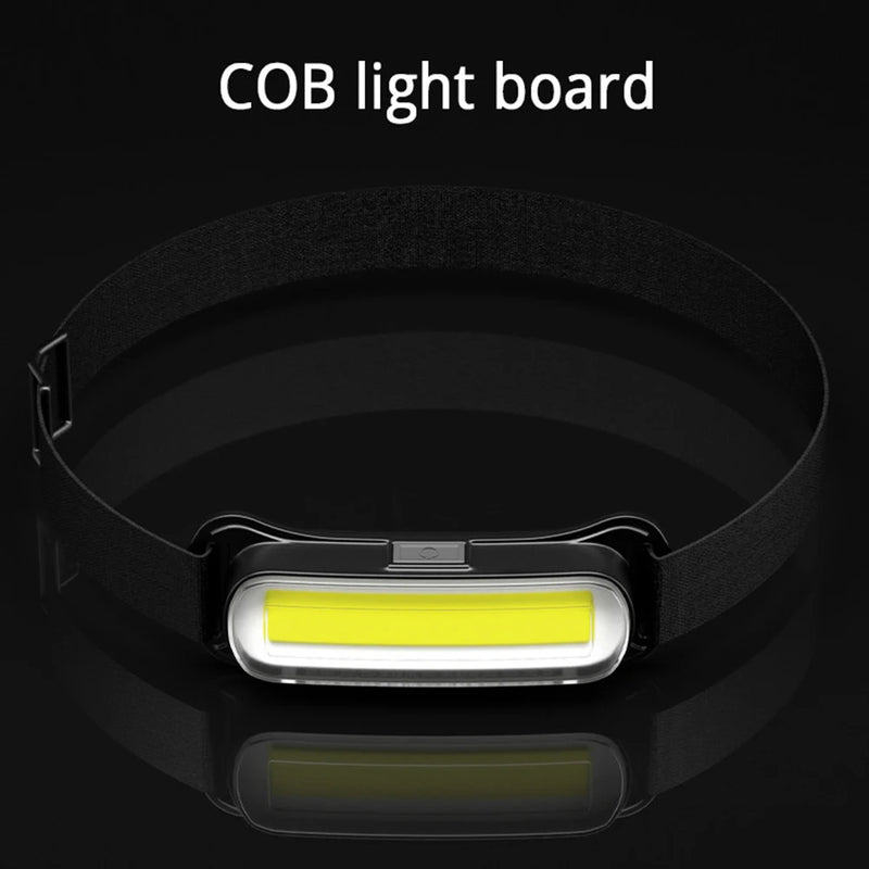USB Rechargeable LED Headlamp Waterproof Head Lamp Adjustable Headband Head Light for Outdoor Camping Running Cycling Fishing