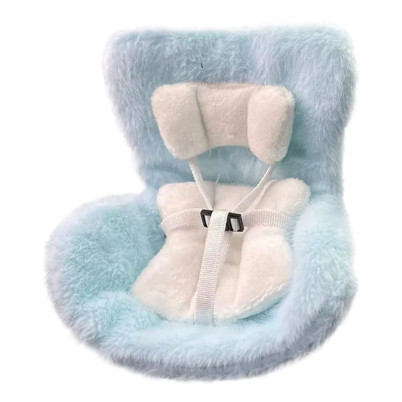 Doll Seat with Air Vent Clip and Desktop Stand Mini Plush Doll Safety Seat Car Ornament for 17cm Plush Dolls