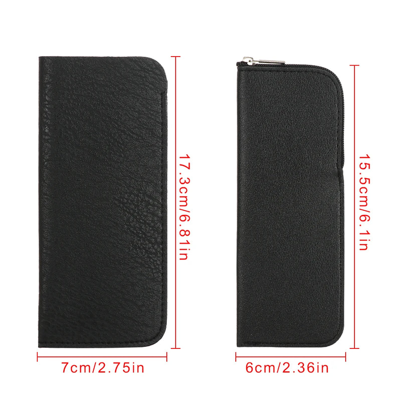 1Pcs Soft Leather Reading Glasses Bag Case Waterproof Solid Sun Glasses Pouch Simple Eyewear Storage Bags Eyewear Accessories