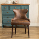 Viking Tufted Button Back Barrel Chair with Nailhead Brown