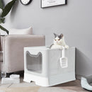 Bingopaw Cat Litter Box with Lid, Enclosed Potty, Large Top Entry Anti-Splashing Toilet, Easy to Clean Including Litter Scoop