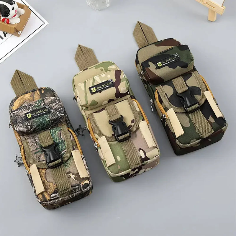 Mini Schoolbag Camouflage Pencil Case School Stationery Storage Bag Tactical Backpack Pen Case Boy Pencil Bag Student Pen Bag