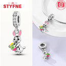 925 Silver Blue Star Easter Egg Charms Colorful Beads Fit Original Bracelets for Women Jewelry Party DIY Fine Gifts Accessories