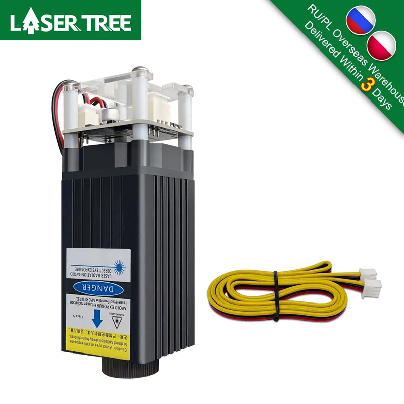 LASER TREE 20W 10W 5W Optical Power Laser Head 450nm Blue Light TTL Laser Module For CNC Engraver Wood Cutting DIY Tools