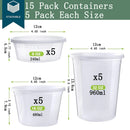 Deli Containers with Lids Food Storage Containers with Lids Freezer Safe, Soup Containers for Restaurant BPA Free Microwave Safe