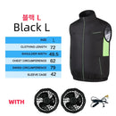 2024 Cooling Vest Ice Fan Vest Heat Resistant Sleeveless Workwear Breathable Wearable Cooling Fan Vest for Hot Weather Work