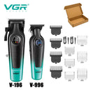 VGR V-996 Men's Professional Hair Clipper with DLC Blade, 7000 RPM, LED Display, Barber Shop Cordless Professional Hair Trimmer