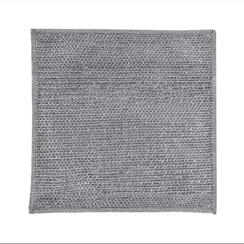 Quick Drying Silver Wire Cleaning Dish Cloth Metallic Line Scouring Pad Household Wet Rag For Kitchen Gadget