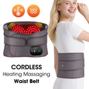 Cordless Hot Waist Belt Massager Lower Back Support Lumbar Protector Back Heated Vibration Massage Waist Brace Relief Pressure