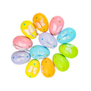 12pcs Plastic Painted Easter Eggs Hanging Ornament DIY Easter Egg Pendant For Home tree Decoration Happy Easter Party Kids gift