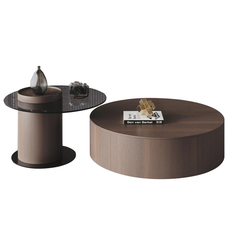 Nordic Wooden Round Side Table Mid Century Modern Tea Smart Table Sofa Side Hallway Nightstand Mesa Auxiliar Hotel Furniture