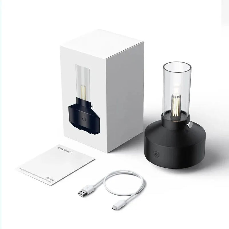 New 150ml Candle Light Shape Portable Table Desktop Usb Charge Ultrasonic Essential Oil Aroma Diffuser for Room Home