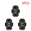 1-20pcs USB Rechargeable 7-Color LED Bicycle Taillight Drone Light Bike Safety Night Riding Warning Lamp Cycling Equipment