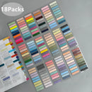 18Packs 3600 Sheets Transparent Sticky Notes Self-Adhesive BookMarker Annotation Reading Book Clear Tab Kawaii Cute Stationery
