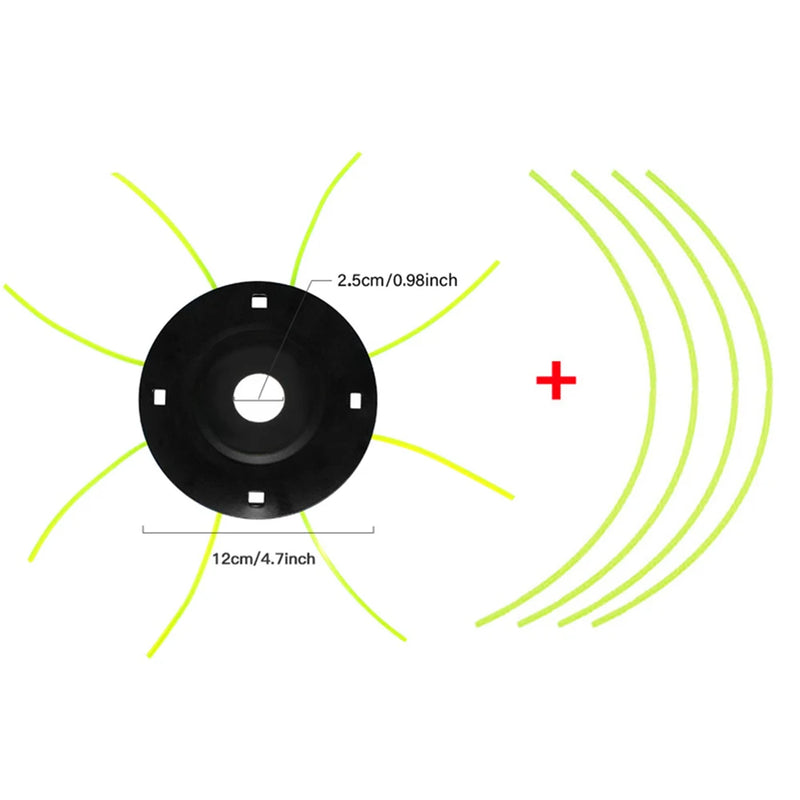 Steel Lawn Mower Head Free with 4 Lines Replacement Gasoline/Lithium Grass Trimmer Head Removal Of Garden Weed Brushcutter Part