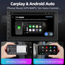 ESSGOO Car Stereo Radio Wireless CarPlay Android Auto 2 DIN 7" Car Stereo HD FM-Radio GPS Touch Screen Head Unit 4+64G DAB+ AHD