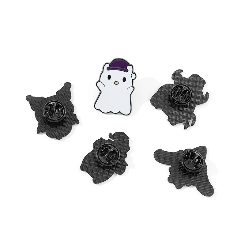 Anime Cute Enamel Pins Kitty Cat Kuromi Cinnamoroll Pom Pom Purin Brooch for Halloween Clothing Accessories Gifts