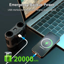 Outdoor Portable Waist Fan 20000mAh Rechargeable Portable Hanging Neck Fan Outdoor Travel Sports Waist Clip Fan with Power Bank