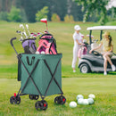 Folding Hand Truck Black Big Lightweight Cart Portable Telescopic Dolly Backpack Luggage Travel Moving Shopping Trolley