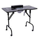 Portable Nail Table for Technicians w/ Folding Function Manicure Desk for Both Salon and Home w/ Dust Collector Fan