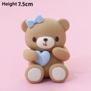 Pink Blue Bear Cake Topper Baby Shower Boy Girl Birthday Party Cake Decor Adult Birthday Gifts Wedding Cake Decorating Baking