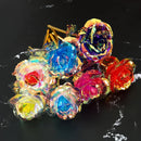 1pcs Artificial Flower Foil Rose Flower Valentine'S Day Gifts 24k Golden Plated Gold Rose Lasts Forever Love Flower For Wife