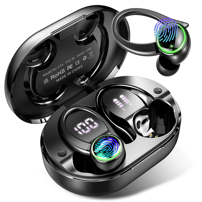 DRSAEC Wireless Earbuds Sports, Bluetooth Headphones 5.3,4 ENC Noise Cancelling Mic, IP7 Waterproof Headset, 50H Playback.