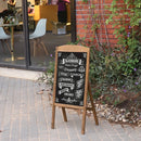 Wooden A Frame Chalkboard Sign Standing Pavement Chalkboard Easel Magnetic Blackboard Display Stand Sandwich Board