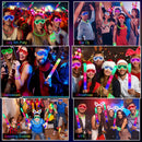 260PCS Glowing Party Set Decorations Neon Light Carnival Party, Suitable for Glow-in-the-Dark Wedding Party Accessories, Concert