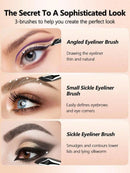 3pcs Makeup Brush Set, Including Angled Eyeliner Brush, Eyebrow Brush, And Ultra-Fine Eyeshadow Brush, Makeup Brush Set, Makeup Brush Kit, Makeup Brush Set, Full Makeup Brushes, Makeup Brush Set, Complete Makeup Tools, Makeup