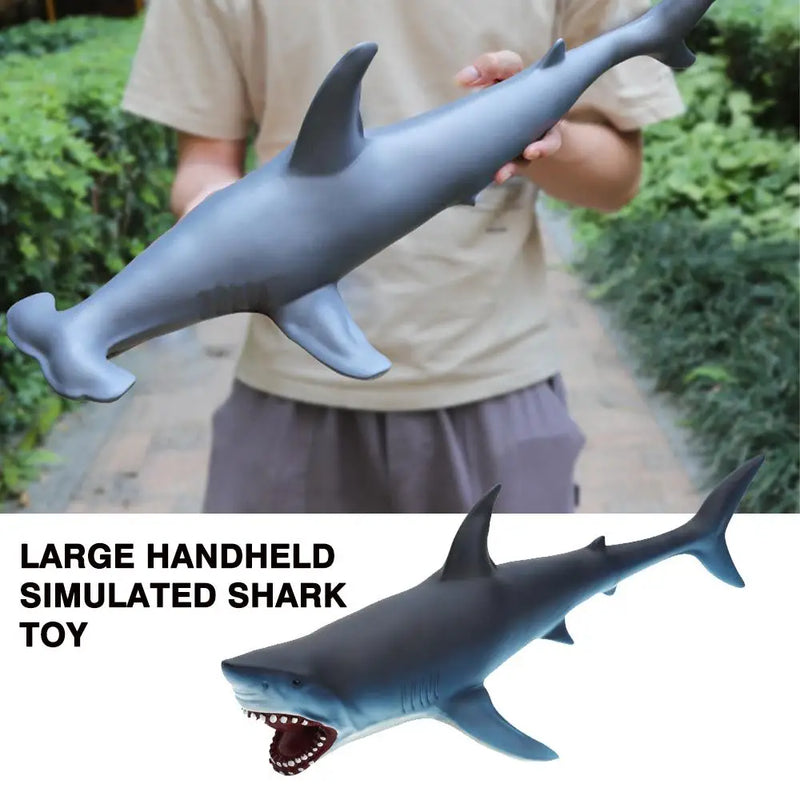 Simulated Ocean Big Animal Toys Realistic Action Figure Model Sea Life Great White Shark 40-48cm Soft Rubber Sea Educational Toy