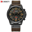 CURREN Top Luxusmarke Herren Militär Wasserdicht Leder Sport Quarzuhren Chronograph Datum Mode Casual Herrenuhr 8314